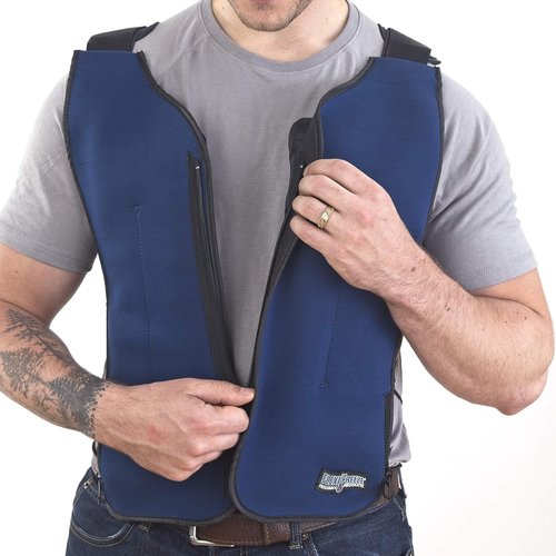 FlexiFreeze Ice Vest Cooling Kit - Cooling Vest with Additional Refill Panel and Travel Cooler
