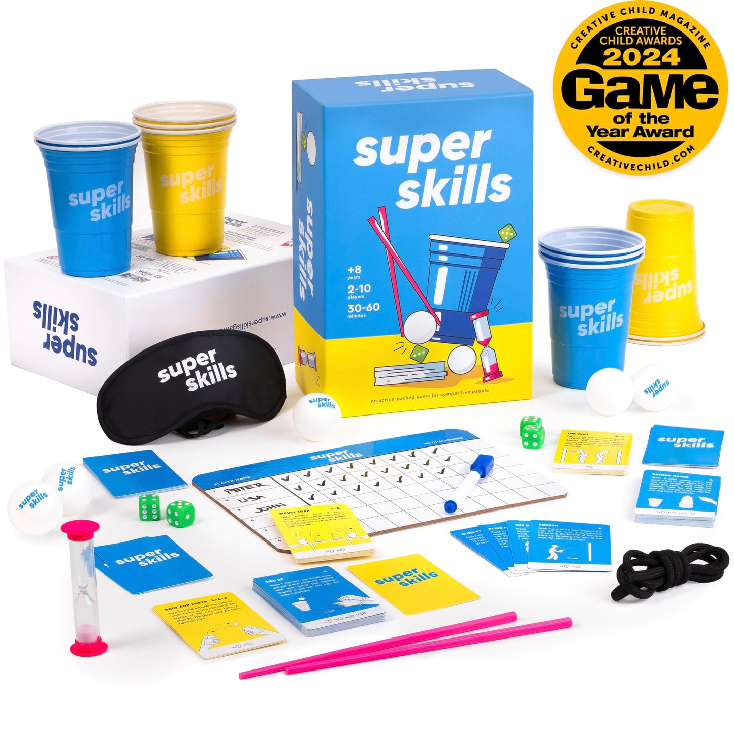 Super Skills - Action Game for Competitive People - Beat Your Friends at 120 Challenges - Fun Group Activity for Family Night or Party with Kids, Teen