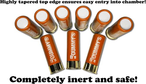 B's Dry Fire Snap Caps ® - Dummy 12 Gauge Training Rounds (Orange 2 ¾”)