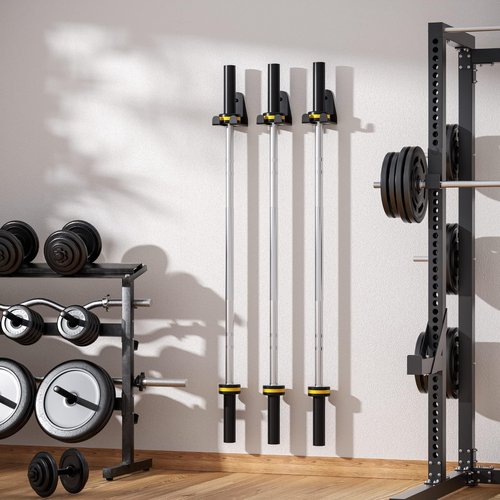 Barbell Holder Wall Mount, barbell hanger,Heavy Duty Vertical Barbell Holder Weight Bar Holder,barbell wall holder for Olympic Barbell, Curl bar, Commercial or Home Gym Accessory-1pcs