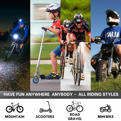 UWILE Ultra Bright Bike Taillight for Road and Trail Safety. 5 Modes Rechargeable Red White Led Light. Flexible Mounting for All Bicycles Styles, Scooter, ebikes and Helmet.