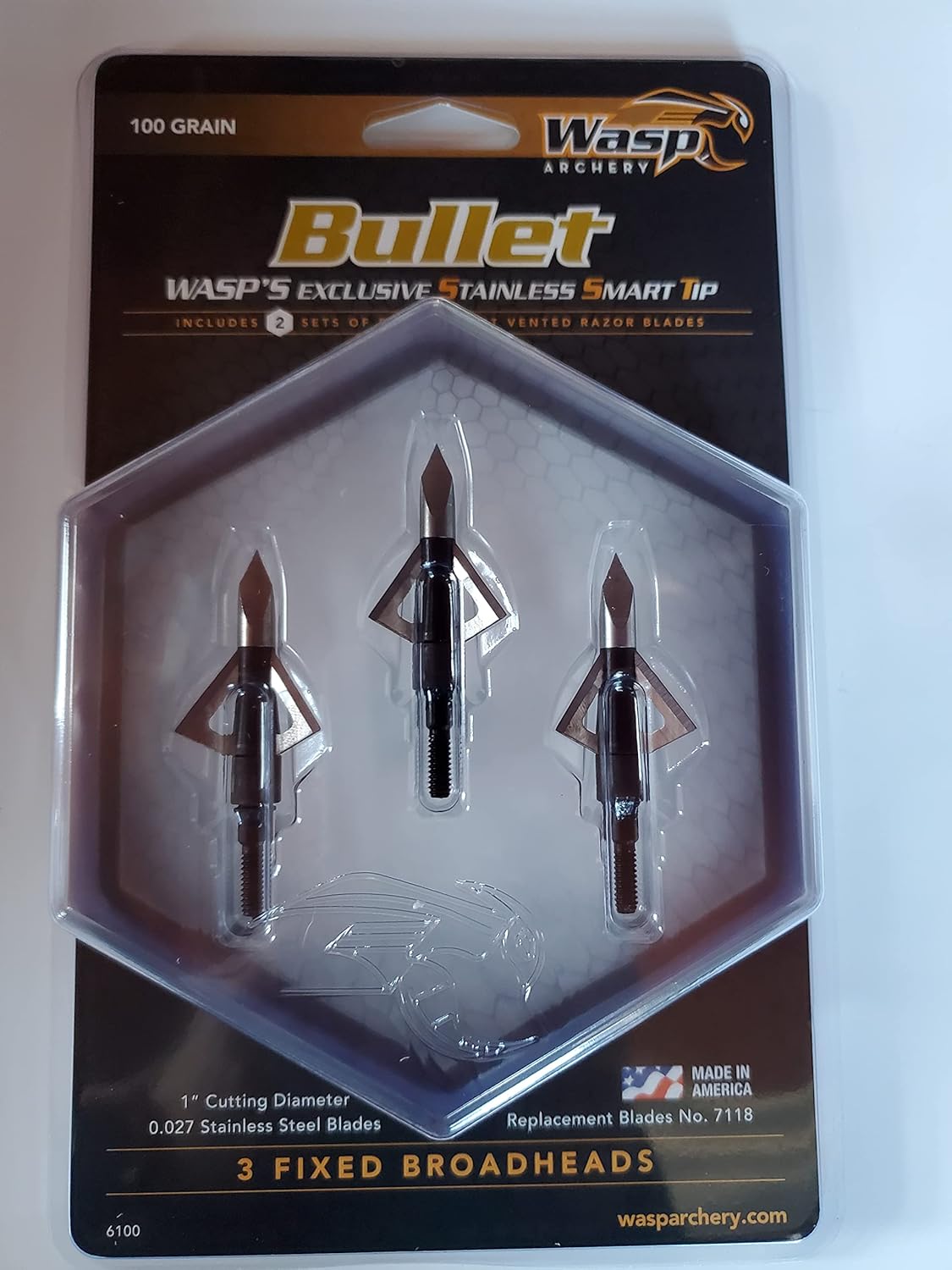 Wasp Bullet 100 Grain Three (3) blade Broadhead