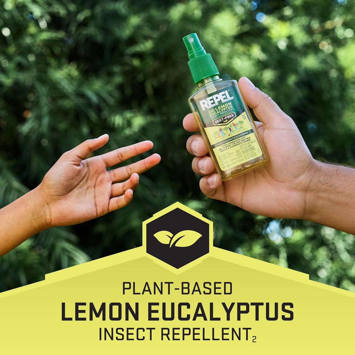 Repel Plant-Based Lemon Eucalyptus Insect Repellent, Mosquito Repellent, Pump Spray, 4 Ounce, (Pack of 2)