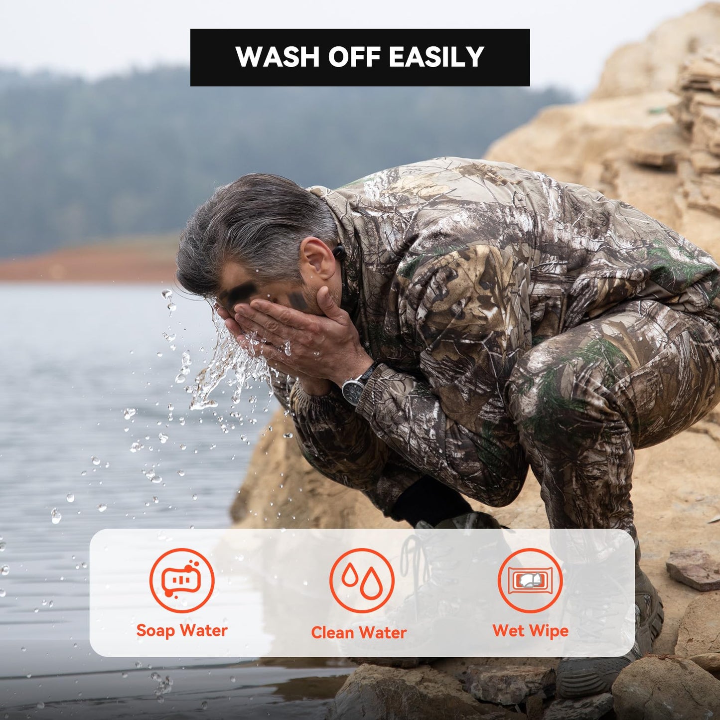 GearOZ Black Hunting Face Paint Stick, Deer Hunting Concealment Face Body Makeup Paint for Tactical Shooting Game Hidden & Baseball/Football/Softball, Hunting Accessories & Gear for Hunters Men Women