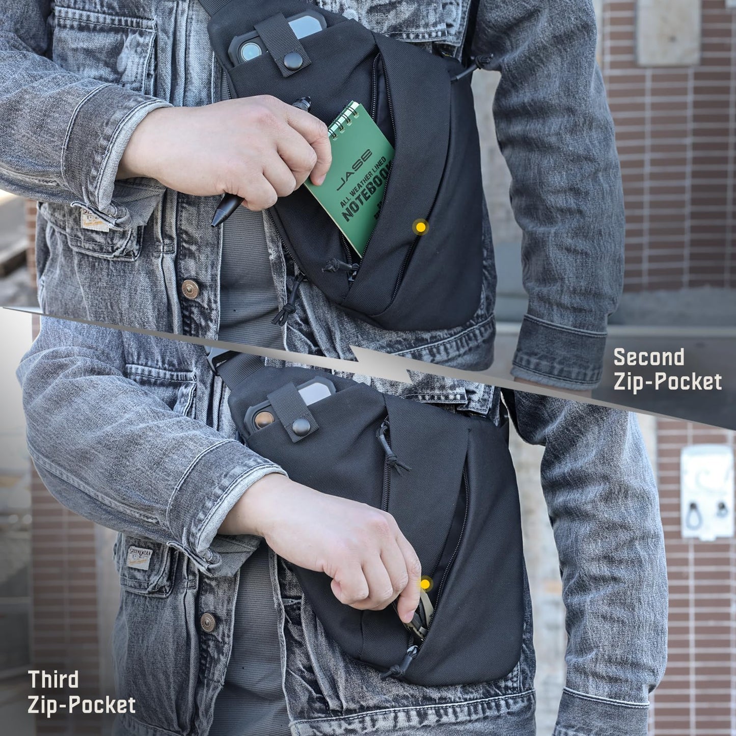 WYNEX Tactical Crossbody Sling Bag,Concealed Carry Bag for Men Women,Anti Theft Crossbody Bags, CCW Bags EDC Carry