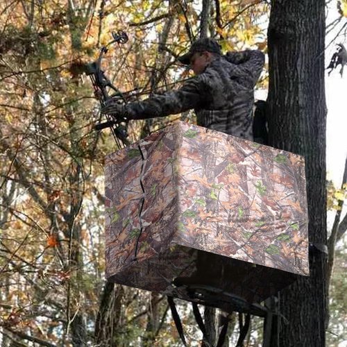 Shupakul Hunting Tree Stand Blinds-Treestand Camo Blind Cover- Hunting Camouflage Ground Blinds with Zipper for Hunting Deer, Turkey (Frames Not Included)