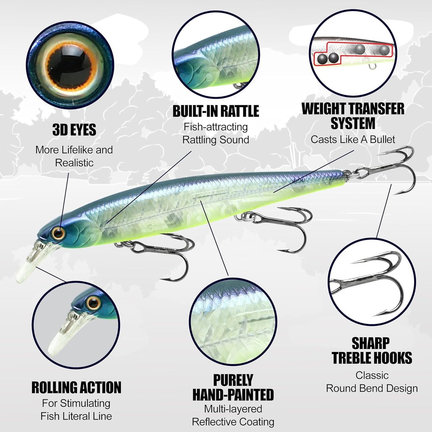 LUCKY CRAFT Slender Pointer 97MR, Freshwater Lake Bass Fishing Lure, Jerkbait, Smallmouth, Walleye, Suspending, Tournament Winning, Perfect Wobbling, Fishing Gear, Fishing Accessories, Fishing Tackle