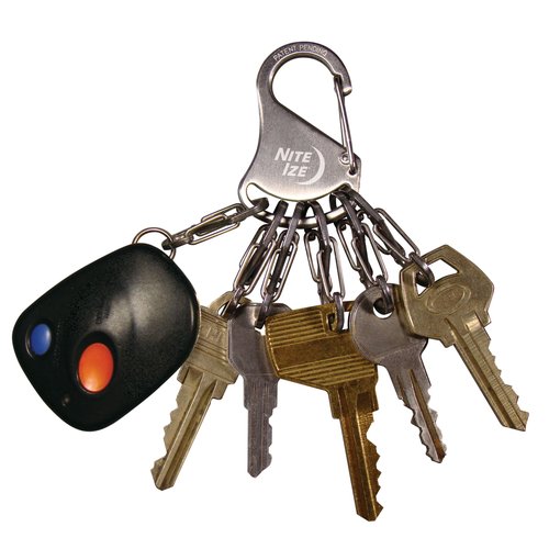 Nite Ize KeyRack Steel S-Biner - Heavy-Duty Carabiner Clip for Keys - KeyRack Holder Clip with Small S-Biners - Stainless Steel Key Clip Organizer Accessories - 2 Pack