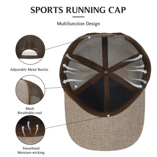 kozinu Unisex Trucker Hats Blank Mesh Snapback Hats Sport Plain Baseball Caps Adjustable Fitted Hat