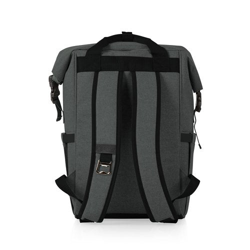 PICNIC TIME NCAA USC Trojans OTG Roll-Top Cooler Backpack, Hiking Backpack Cooler, Soft Cooler Bag, (Heathered Gray)
