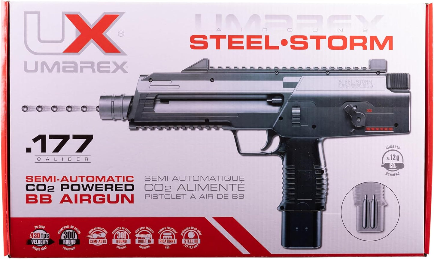 Umarex Steel-Storm .177 Caliber BB Gun Air Pistol, Black