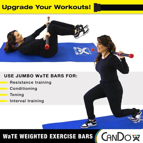 CanDo Jumbo Water Bar - 2.5 lb Tan Exercise Weight for Strength Training