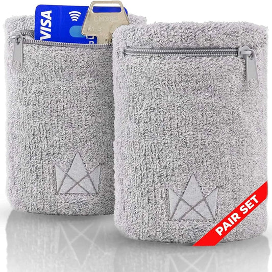 The Friendly Swede Wrist Wallets for Men & Women — Wristband Pocket with Zipper for Jogging, Cycling & Walking; Wrist Pouch for Men for Storing Cash, Keys & Credit Cards; Ankle Wallet - 2 Pack