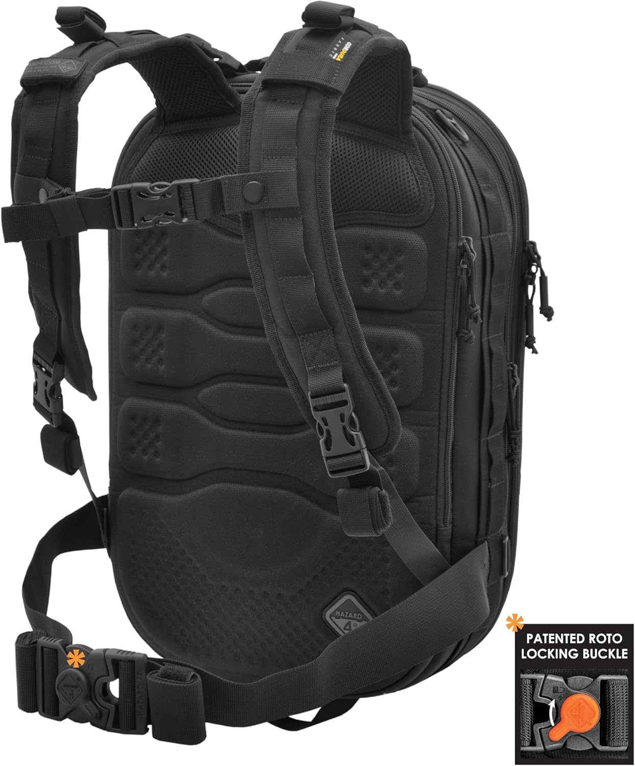 HAZARD 4 Pillbox™ Tactical Backpack – Heavy Duty Military Survival Pack for Men and Women – EDC Rucksack for Laptop, Motorcycle, Outdoor, Bug Out, Gym, Range, Travel, and Camping – 29.5 Liter, Black