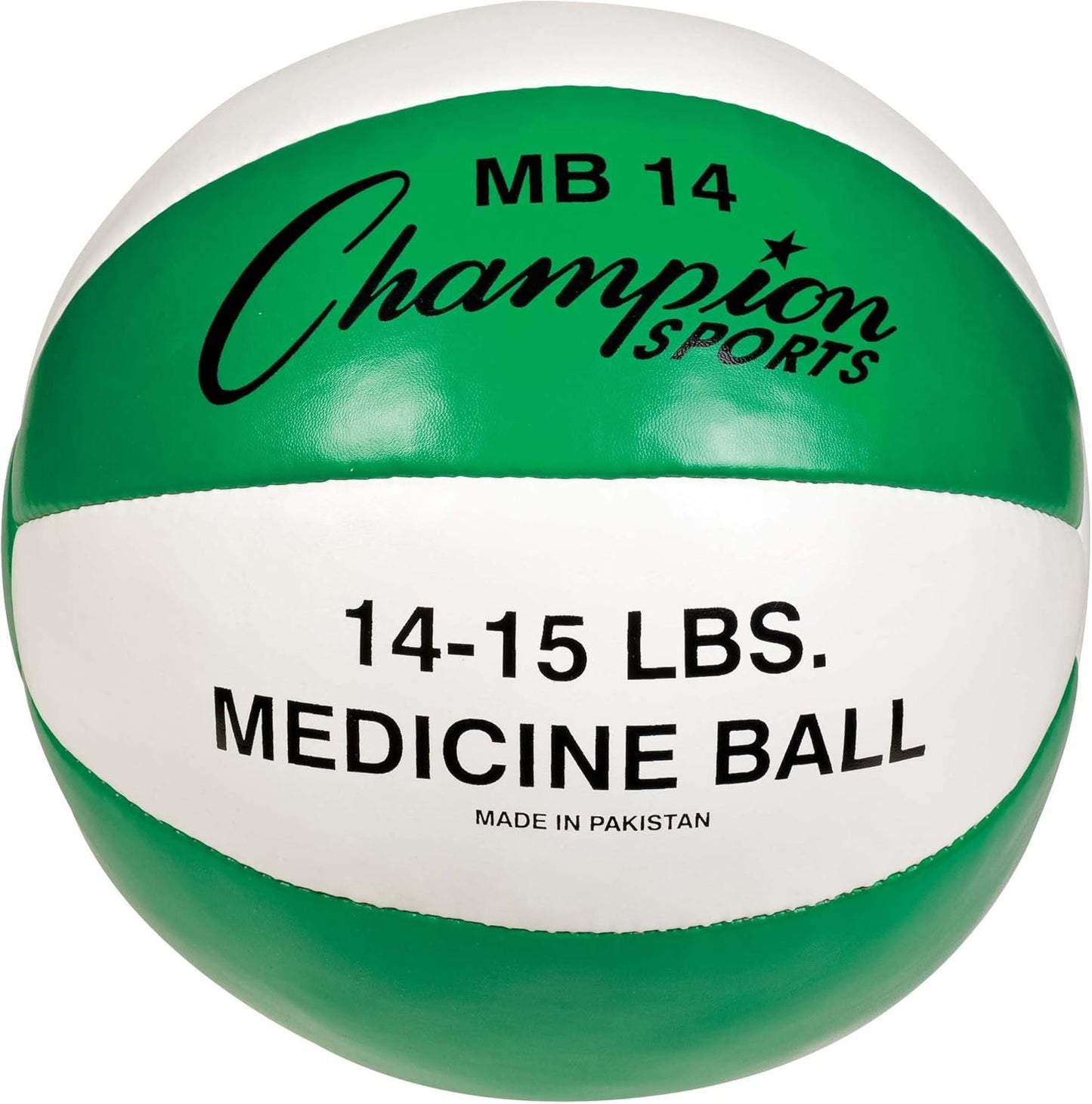 Champion Sports Exercise Medicine Balls, Leather with No-Slip Grip - Weighted Med Ball Set for Weight Training, Stability, Plyometrics, Cross Training, Core Strength - Multiple Styles