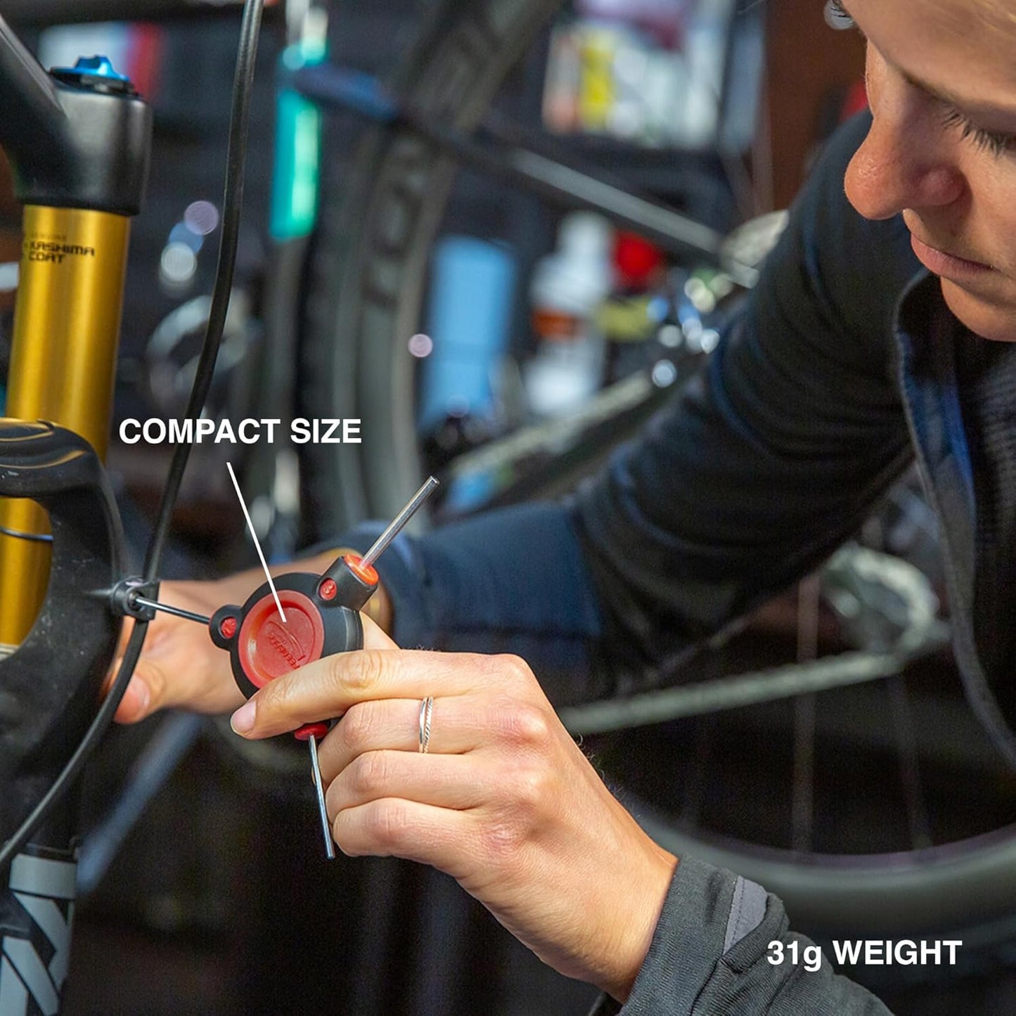 Feedback Sports | Fixed 3-Way Bicycle Torx Wrench Set | T25/T28/T30 | W/Dual Density Overmolded Rubber Grip