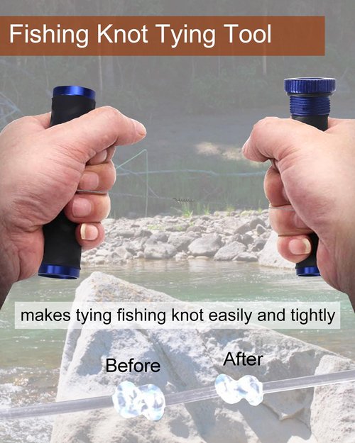 Wxvhji Knot Puller Fishing Knot Tying Tool Fishing Line Knot Puller Tool Fish Hook Tying Tool Fishing Knot Assist Tool Fishing Hook Tie Tool Knot Tool Fishing Line Knotting Device Knot Grippers