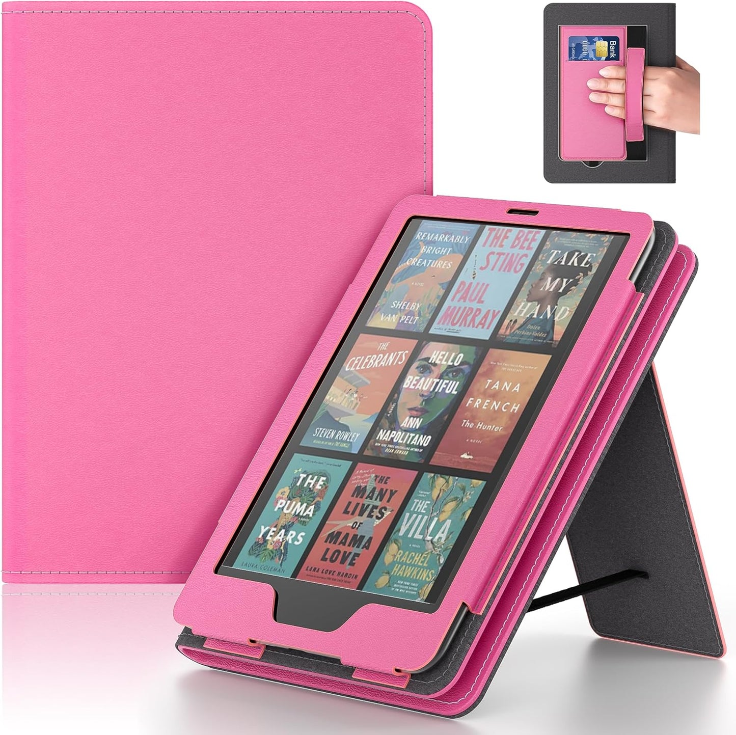 Lainergie Ebook Case with Stand and Hand Strap,Incompatible Alcatel TCL, Light Purple