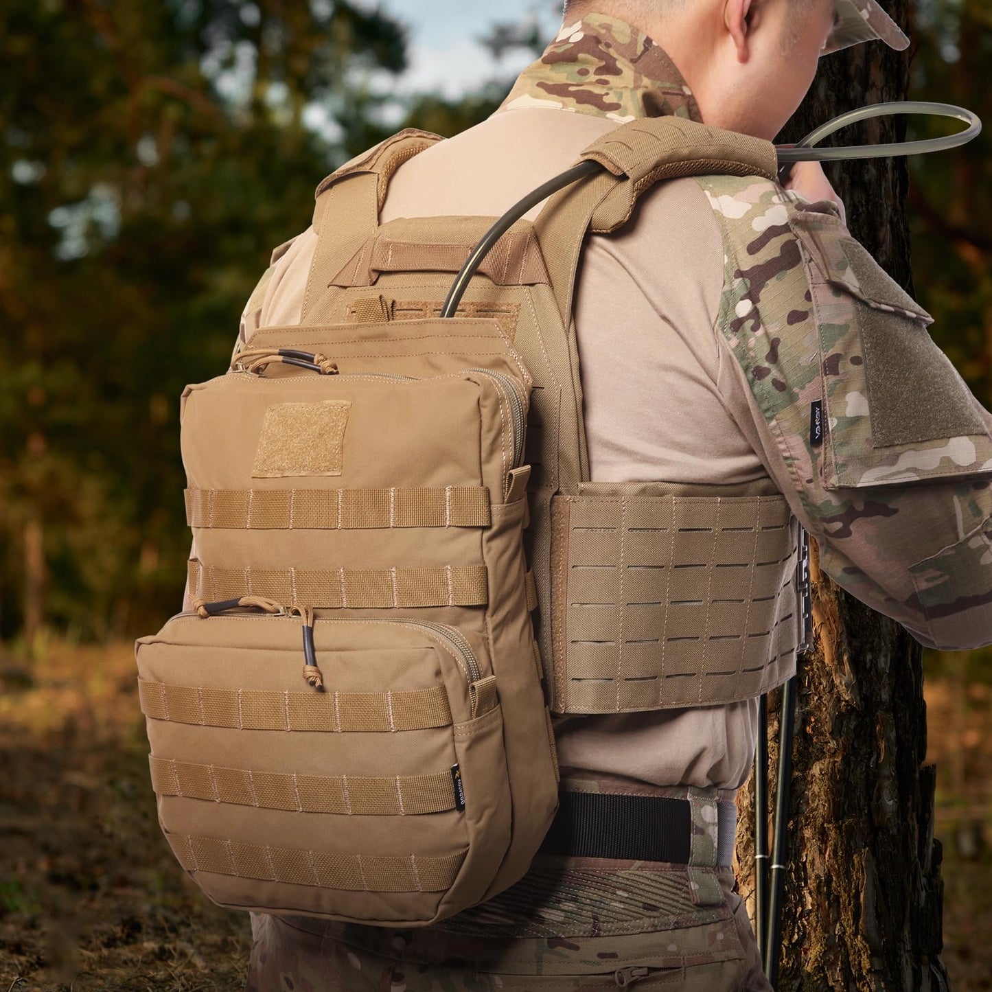 VOTAGOO GEAR Tactical Molle Hydration Pack 3L Hydration Carrier Pack Water Reservoir Bag for Molle Vest Backpack