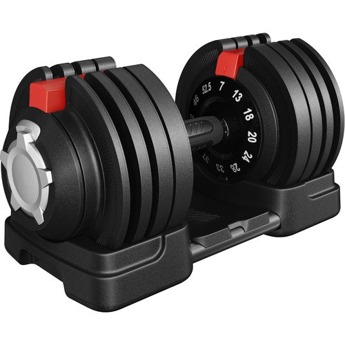 Yaheetech Adjustable Dumbbell Set 25/40/52.5/90LBS Adjustable Dumbbells Fast Adjust Dumbbell Weight Set with Anti-Slip Handle and Tray for Men/Women Home Gym Strength Training Equipment Single/Pair