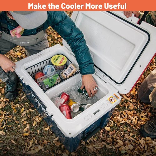 Omoojee 52 qt Cooler Basket Compatible with RTIC 52 Cooler, Perfect for Organization Accessory, Black