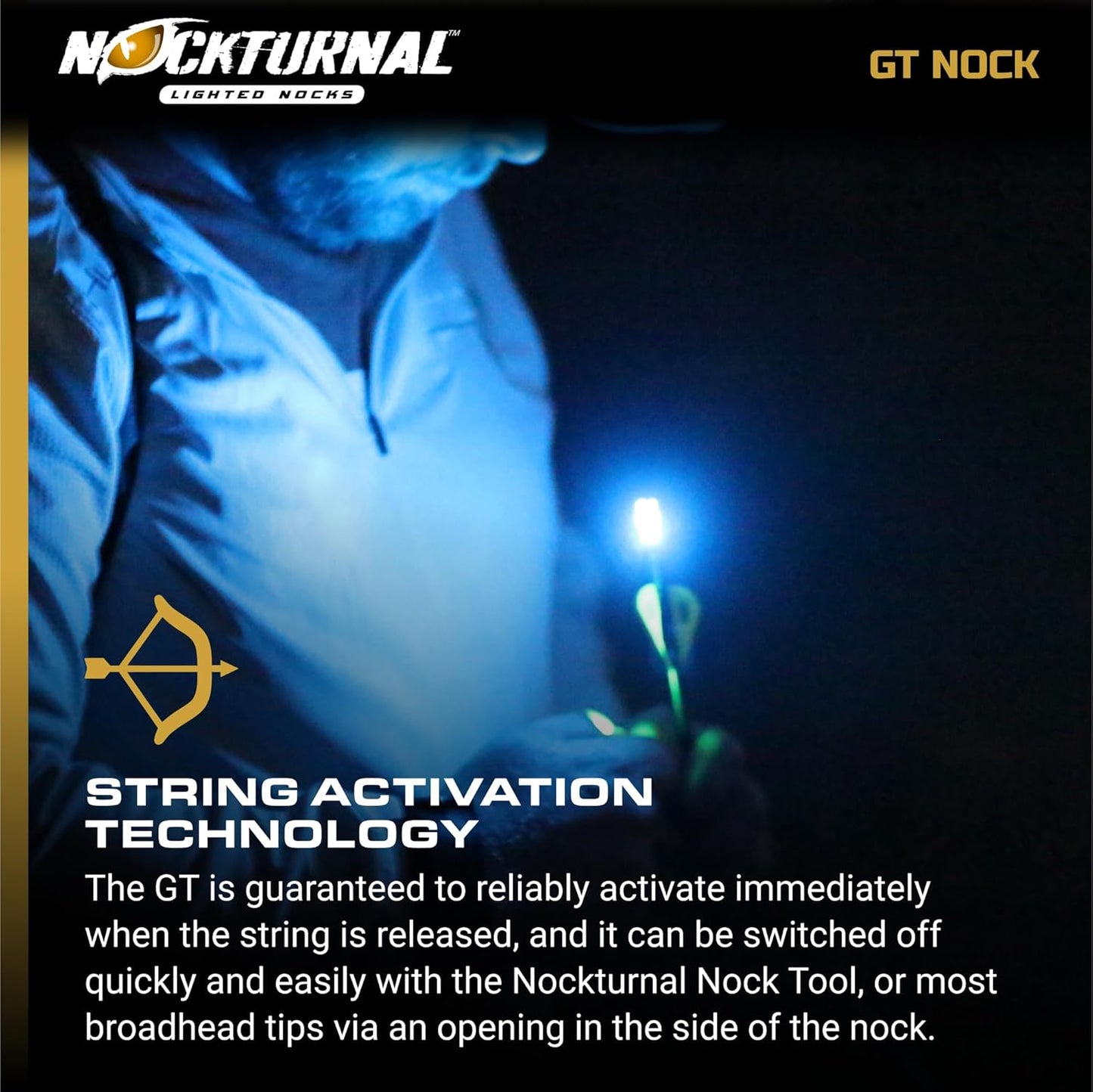 Nockturnal GT Lighted Nock for Gold Tip Arrows with .246 Inside Diameter - RED - 3 Pack (NT-102)