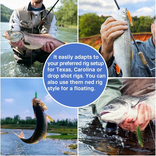 Eupheng 2inch Hellgrammite Fishing Lures, Dual-Color Body & Glitter, Super Realistic Soft Plastic Fishing Lures for Ned Jig Drop Shot Rig, Qty 75PCS