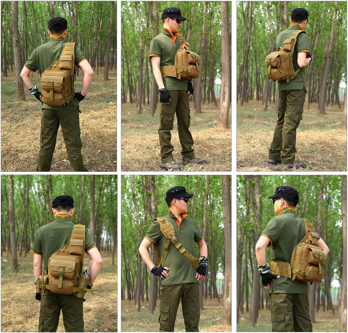 Tactical Military Sling Pack - Molle Chest Daypack Backpack for Outdoor Use