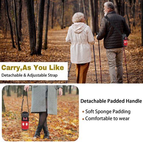 Unyopsa Water Bottle Carrier Bag 25oz/32oz Water Bottle Pouch Holder Adjustable Shoulder Strap Neoprene Water Bottle Sling Bag with Phone Pocket Insulated Tumbler Accessories Gifts for Women