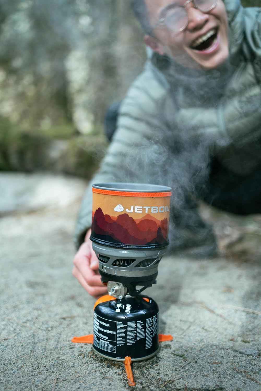 Jetboil MiniMo Camping Stove - Adjustable Heat Backpacking Cooking System