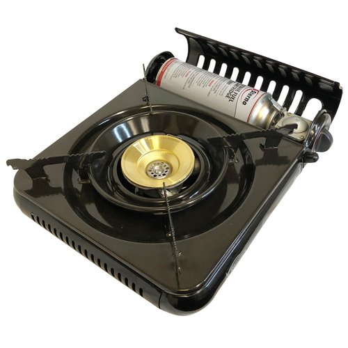 Sterno Portable Butane Stove - Single Burner Stove for Catering or Outdoor Cooking, Black with Travel Case - 9000 BTU