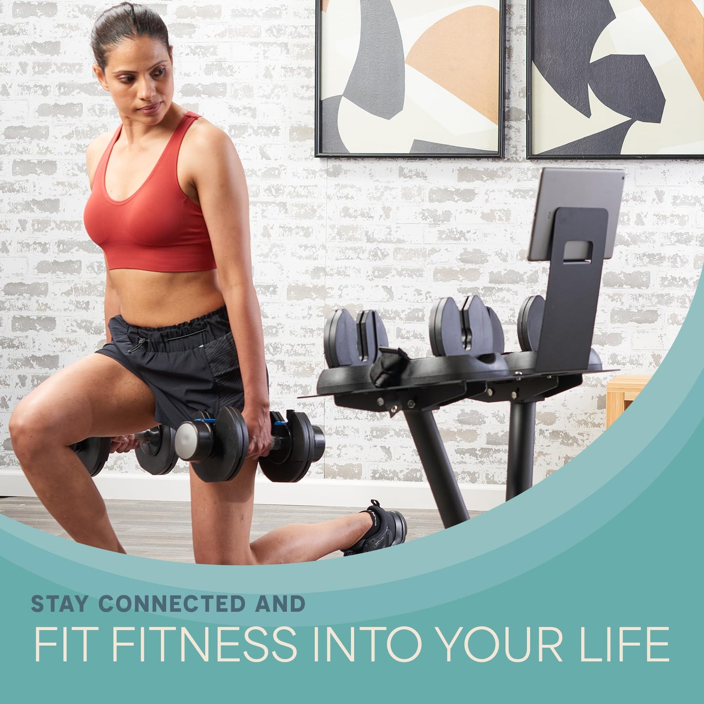 Lifepro Adjustable Dumbbell Stand Rack - Compatible with PowerFlow Plus, PowerUp Plus, and for More Brands- Phone Holder, featured Castors - Home Gym Storage and Convenient Strength Training