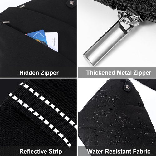 Sling Bag Cross Body Bag, Anti Theft Crossbody Bags for Travel Lightweight Chest Shoulder Bags for Women Men (Black simple)