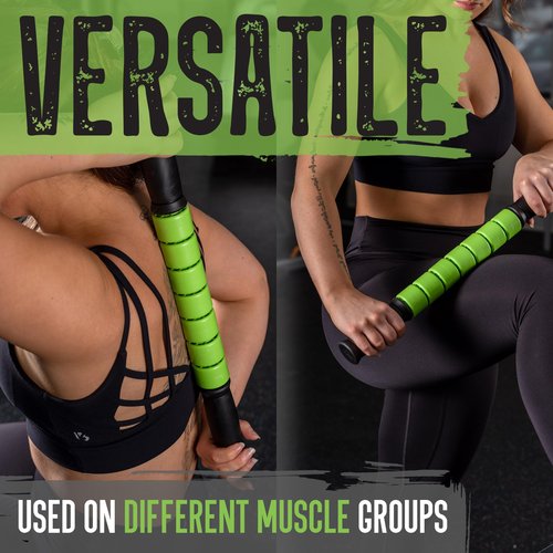 Gradient Fitness Stretching Strap for Physical Therapy, 12 Multi-Loop Stretch Strap 1.5" W x 8' L, Physical Therapy Equipment | Muscle Roller Stick with Free Exercise eGuide, Body Massage Stick Tools