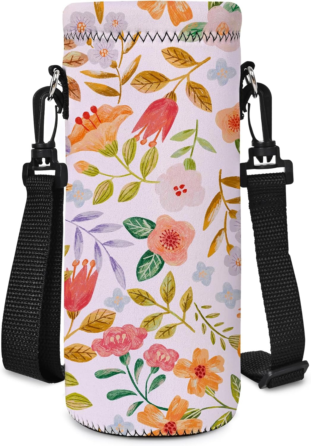 Insulated Neoprene Water Bottle Carrier | 24oz/32oz Sling Holder for Walking
