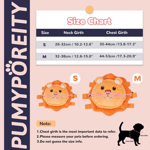 PUMYPOREITY Puppy Backpack Harness - Adjustable Small Dog Bookbag for Walking and Hiking - Portable Travel Backpack, Orange