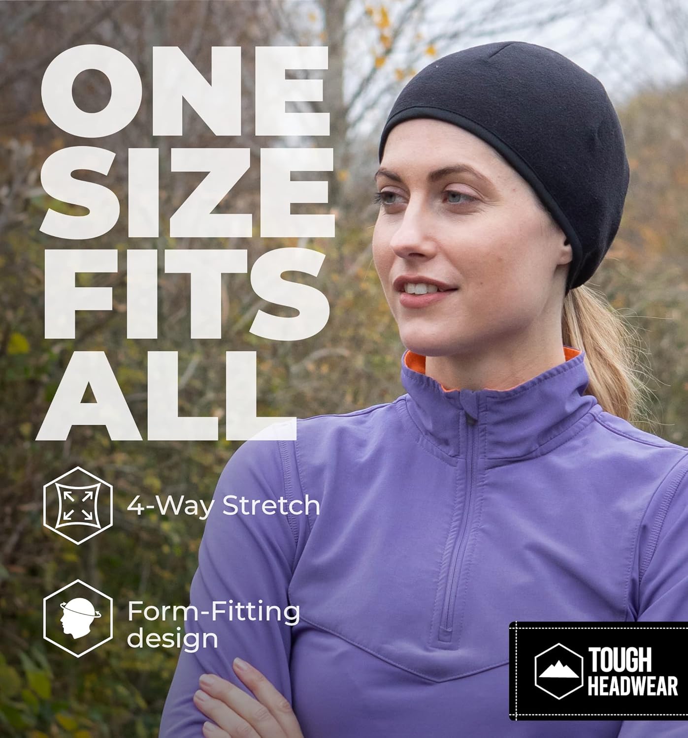 Tough Headwear Skull Cap for Men - Beanie Hats - Skully Beanie Cap - Cooling Skull Caps for Men Locs Sweat Dreads Running