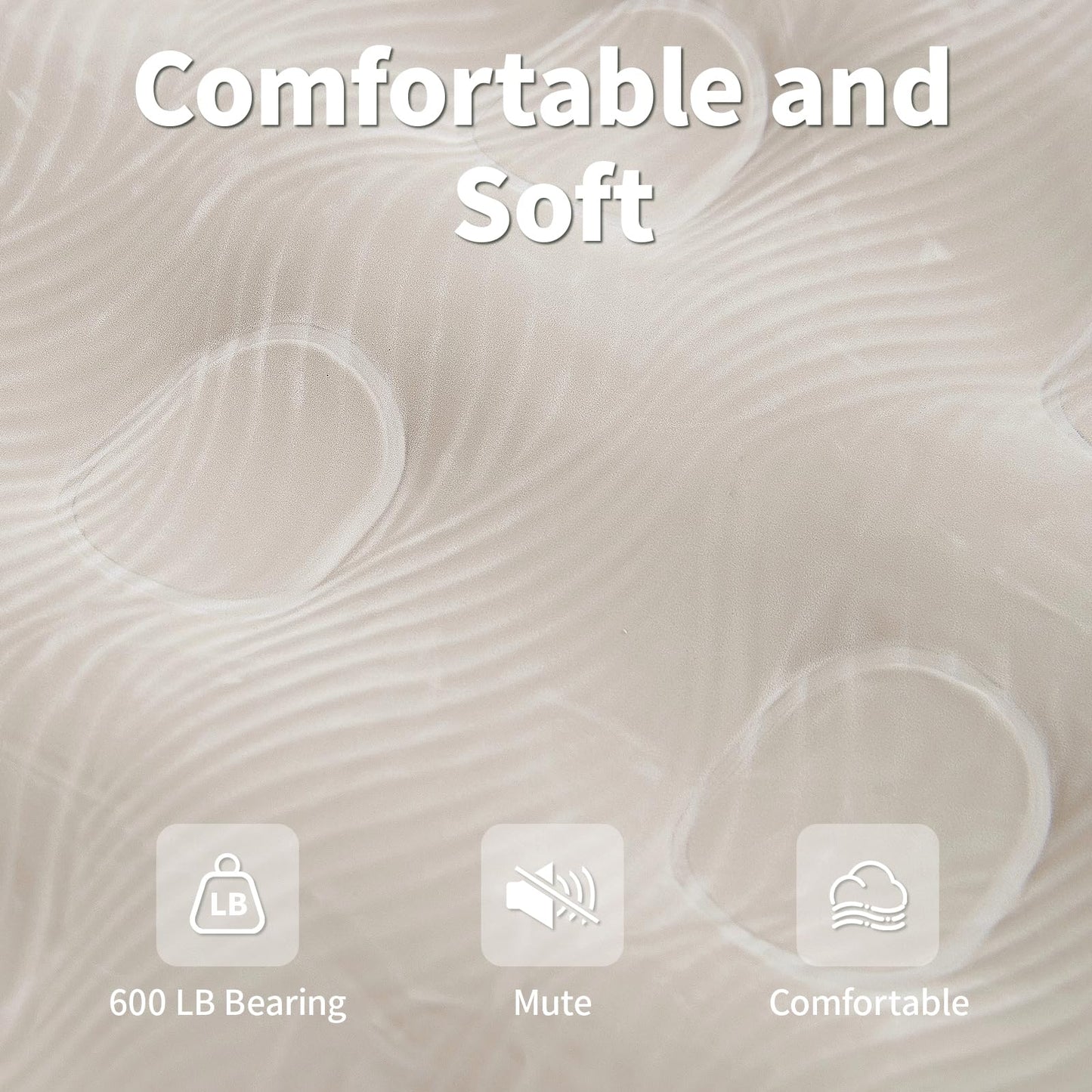 FORITRUE Durable Thickened 300D Oxford Car Camping Mattress, 6inch SUV Air Mattress, Car Air Mattress for Camping with External Pump Pillows Carry Bag Grey