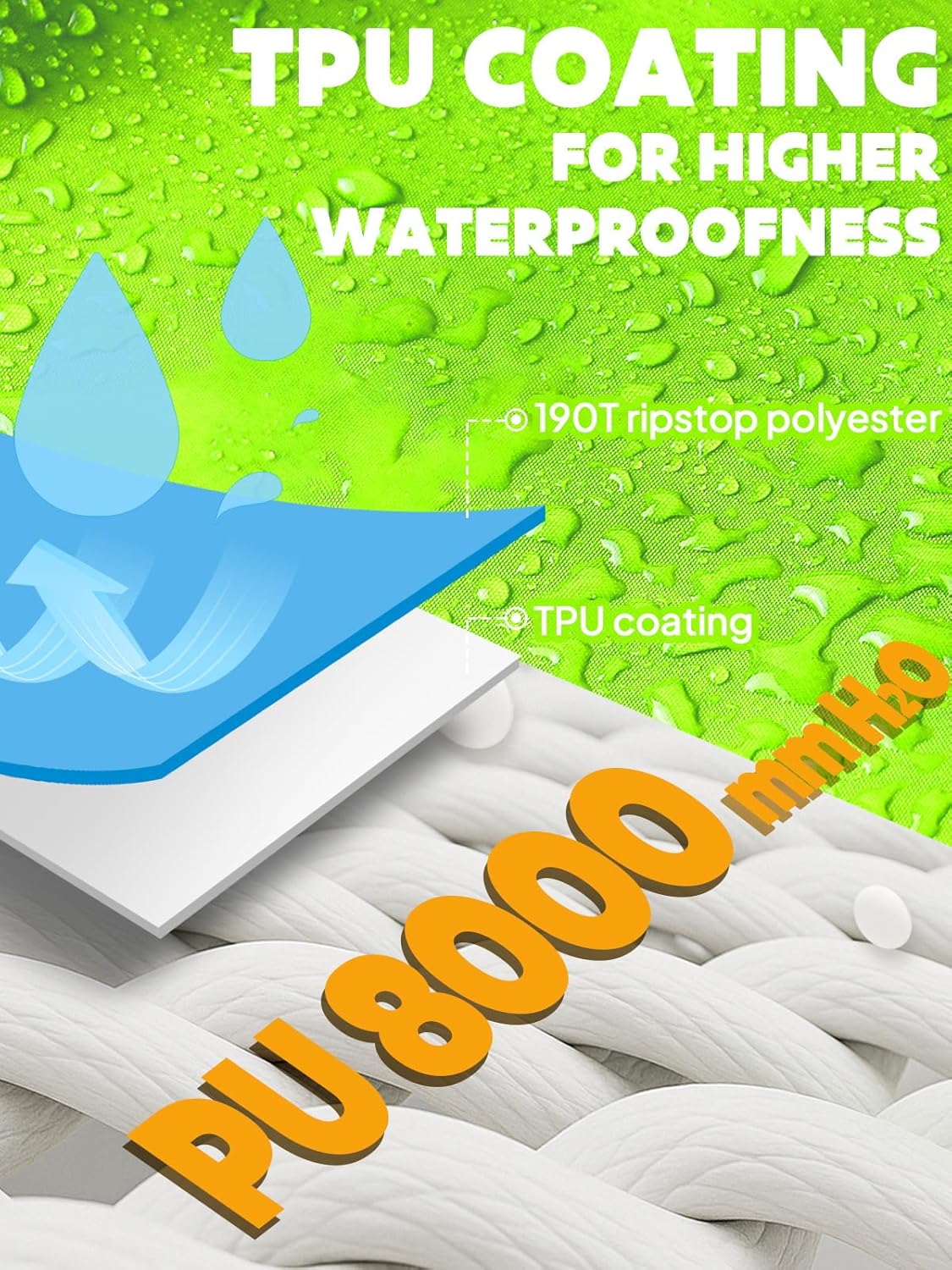 ANYOO Hood Rain Poncho Waterproof Lightweight Raincoat for Men Women Adult with Pocket for Hiking Camping Outdoor Activities