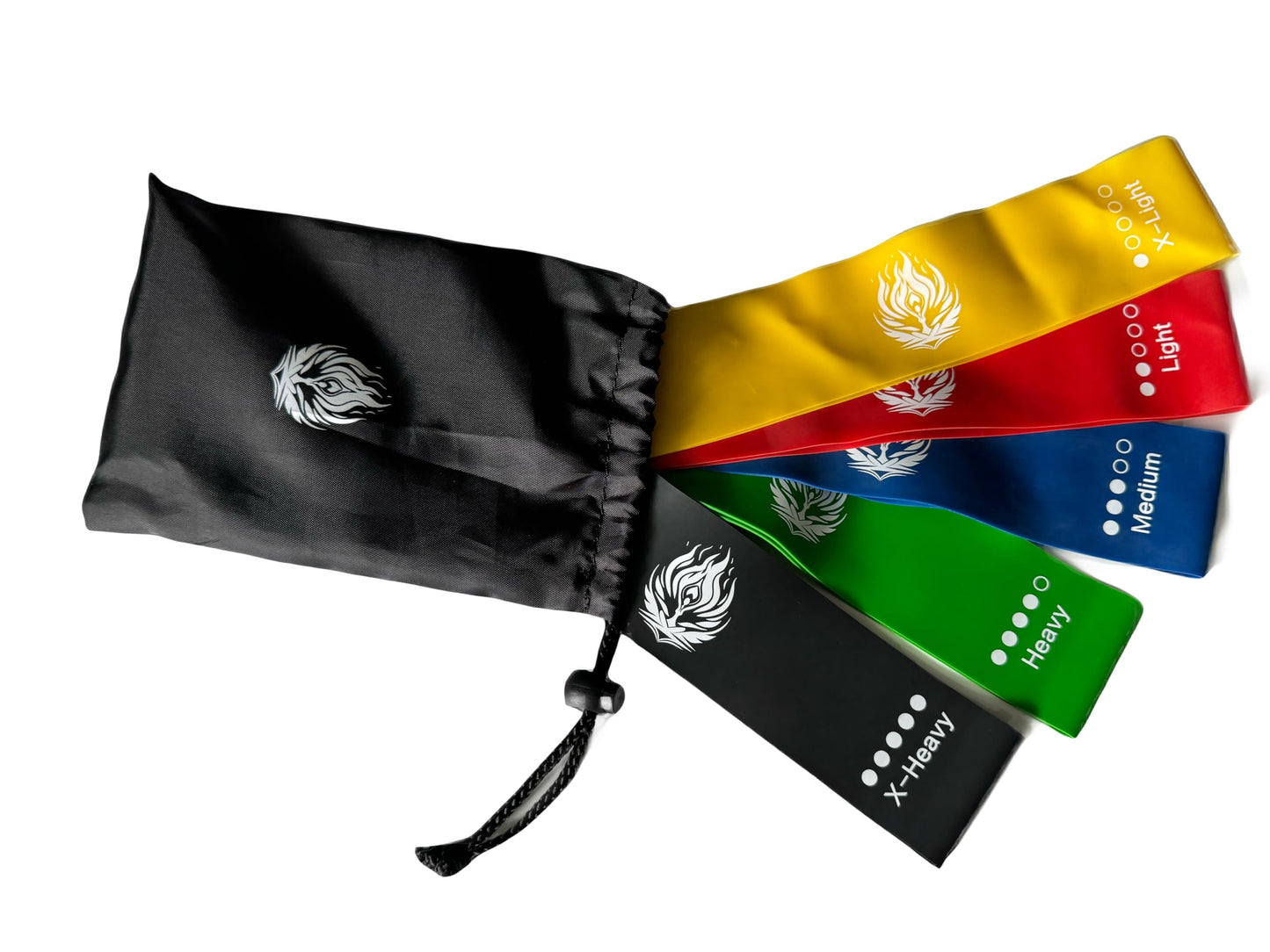 Generic EnduraBand Resistance Workout Bands for Exercise, Set of 5 with Portable Bag