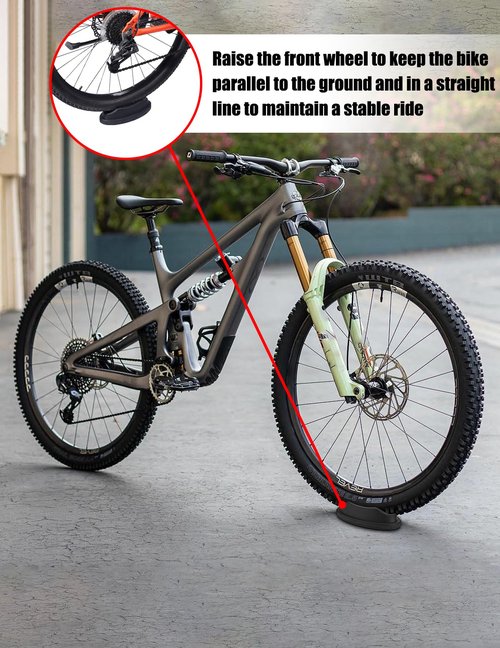Bike Trainer Front Wheel Block,Anti-Slip Riser Stand for Indoor Cycling,1.8'' Wide Tire Compatibility, Non-Slip Base