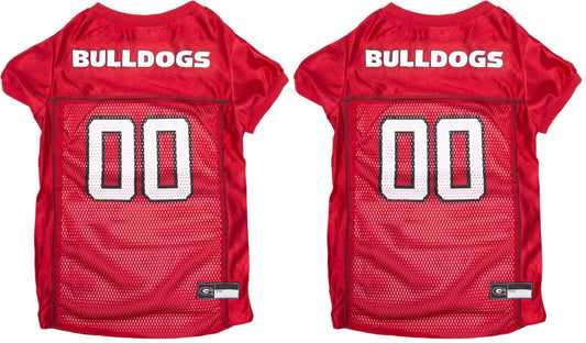 NCAA College Georgia Bulldogs Mesh Jersey for Dogs & Cats, Small. Licensed Big Dog Jersey with Your Favorite Football/Basketball College Team (Pack of 2)