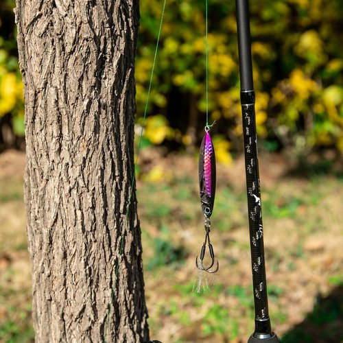 Goture Fishing Jigs, 30g Vertical Jig Freshwater Saltwater, Jig Fishing Lures with Assist Hook, 5PCS Fishing Jigging Spoon Lures for Tuna,Salmon,Bass,Trout