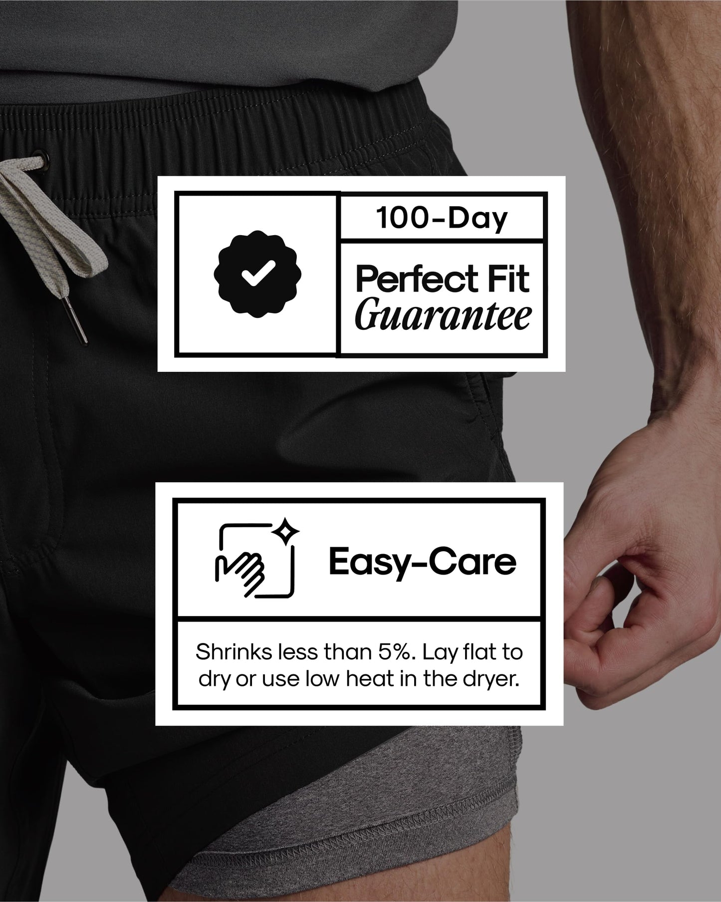 True Classic Novelty Mens Shorts – Gym Shorts for Men, Quick Dry Mens Athletic Short & Sweat Short for Workout and Running, 7.5" Quick Dry, Pack of 1, Black, L