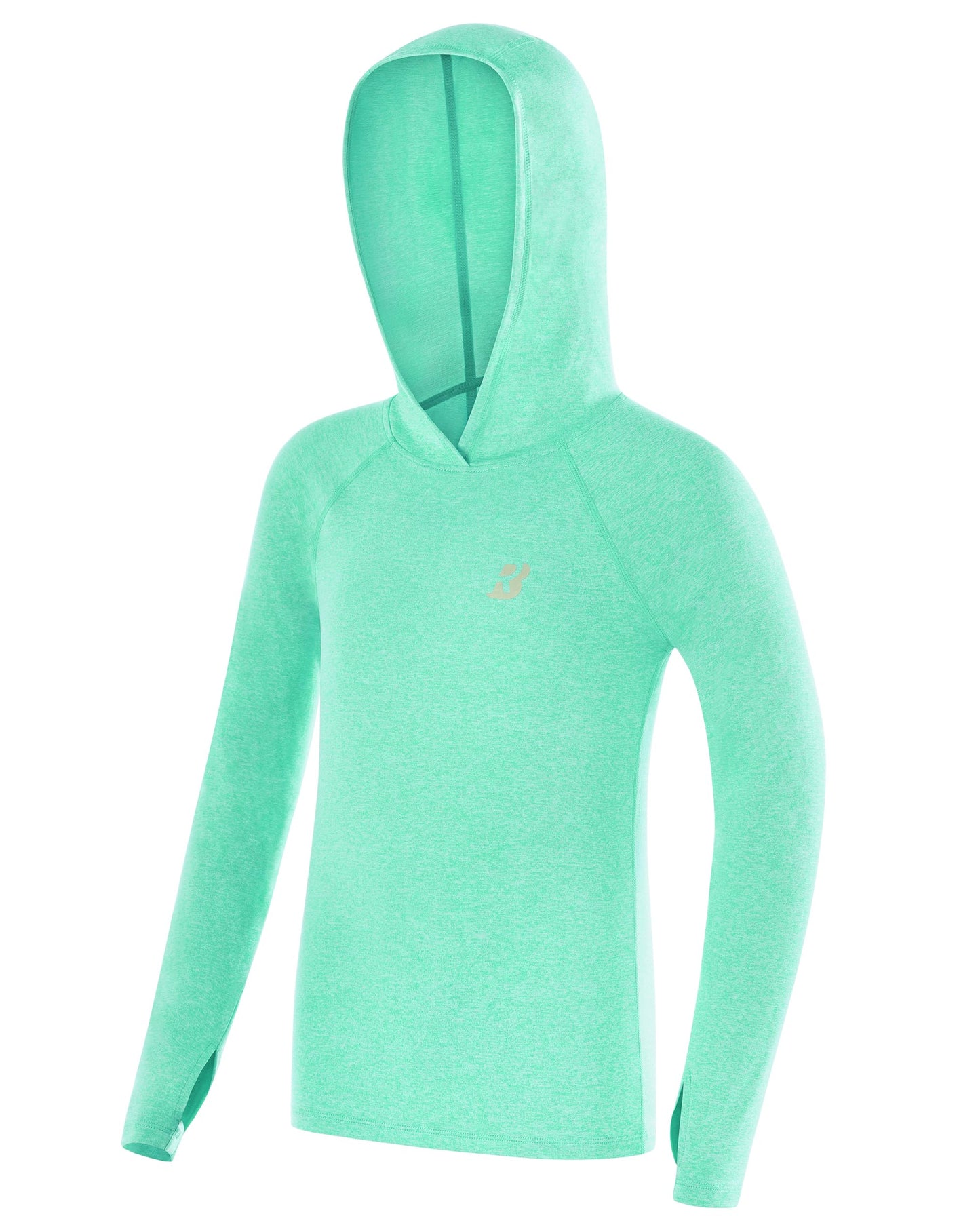 Roadbox Boys Rash Guard Hooded Fishing Shirt, Kids UPF 50+ Long Sleeve Sun Hoodie, Youth UV Protection Beach Swim Shirts