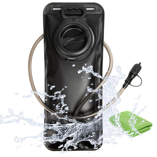 J.CARP Hydration Bladder 2 Liter Leak Proof Water Reservoir, Water Pouch Hydration Pack Replacement for Cycling, Hiking, Camping, Hunting, Running Black