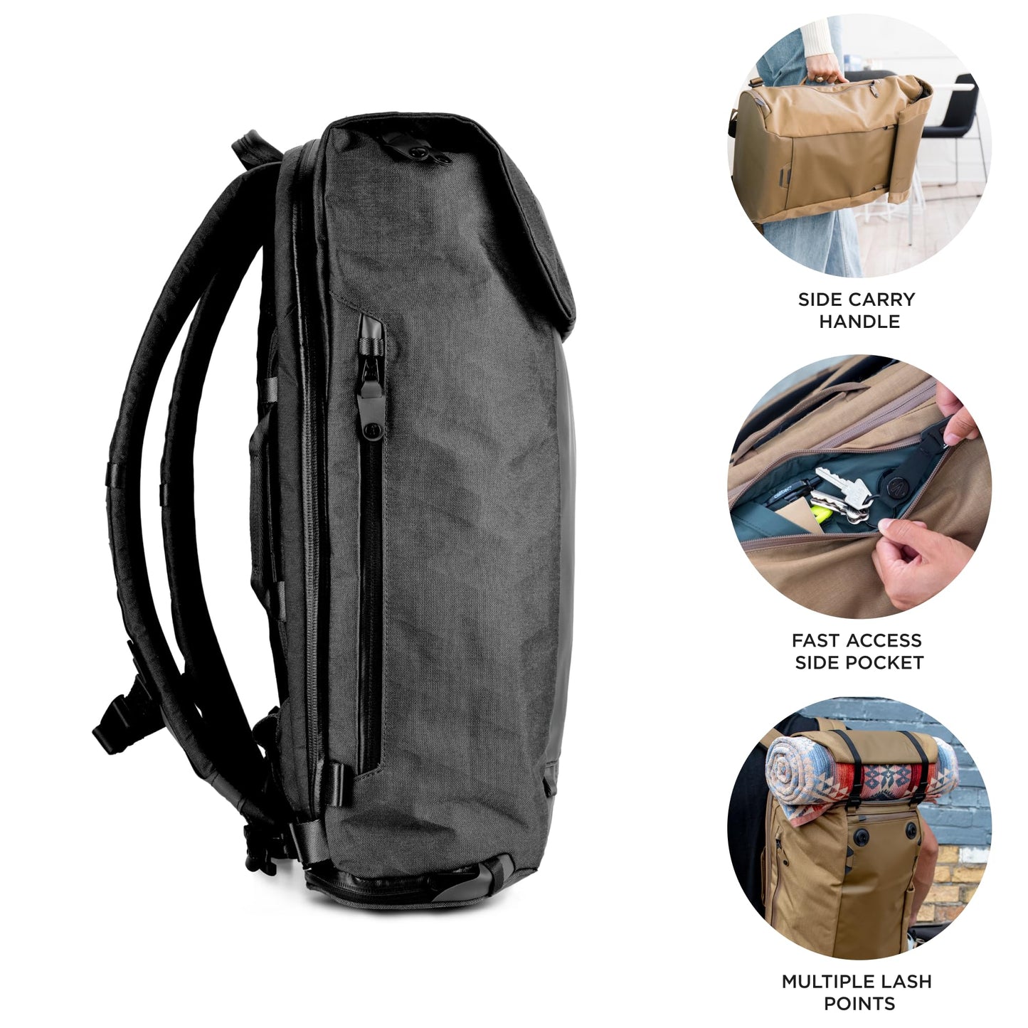 BOUNDARY X-PAC 22L Men's Women's Boundary Backpack Rucksack ERRANT PACK, Black