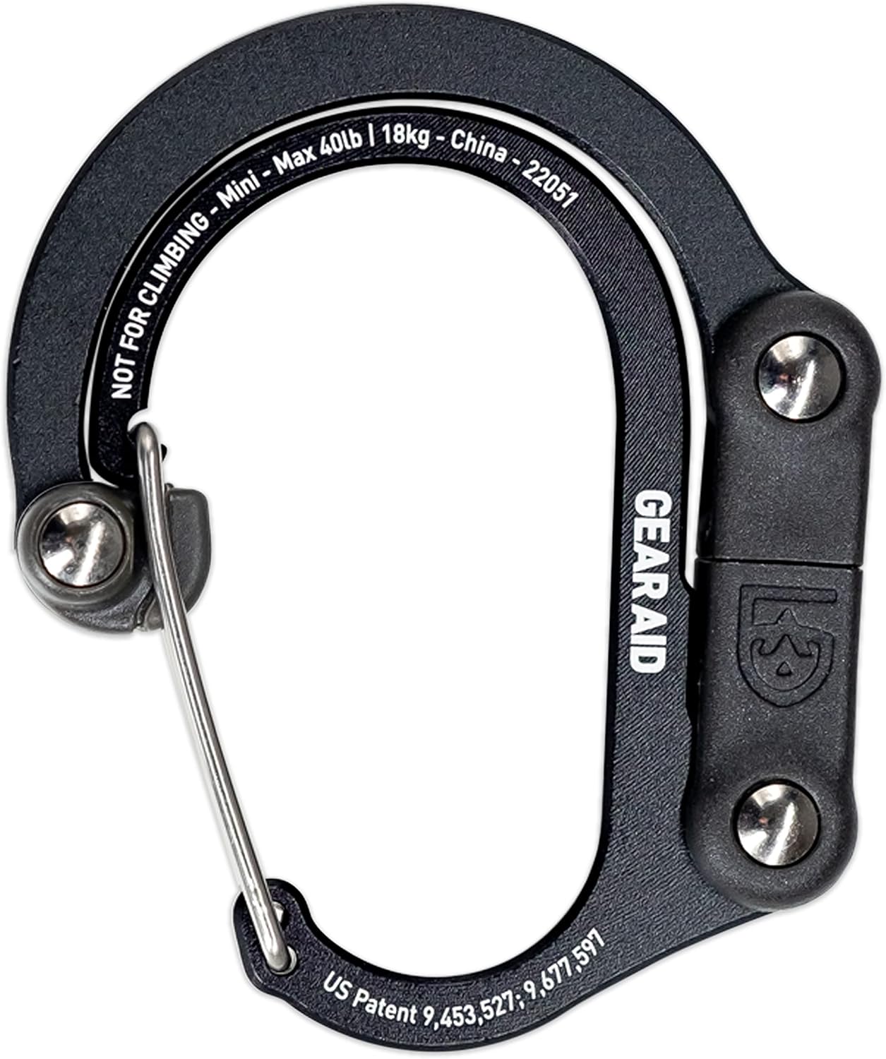 GEAR AID HEROCLIP (Mini) Carabiner Gear Clip and Hook, for Hanging Bags, Purses, Lanterns, Strollers, Tools, Helmets, Water Bottles, and More