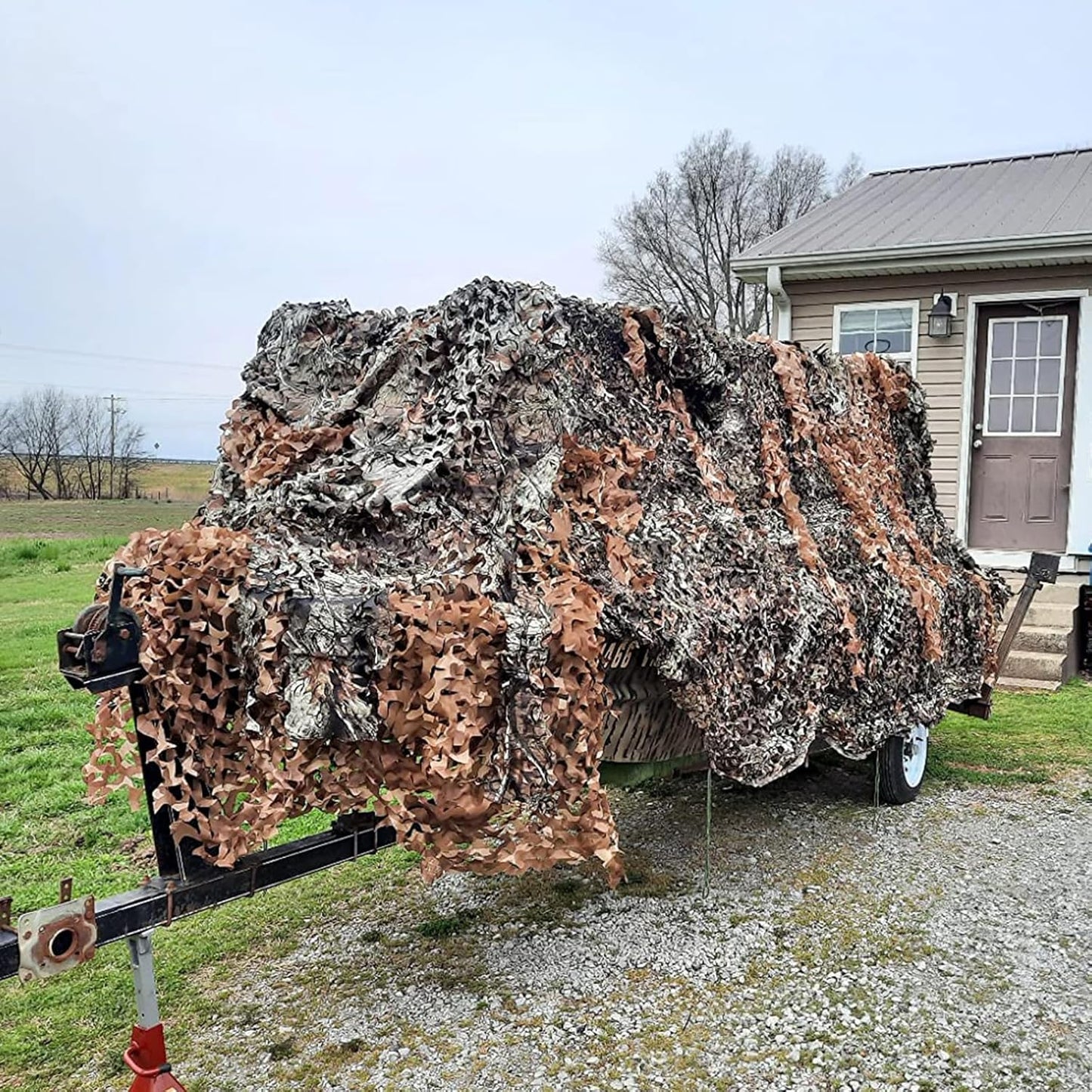 HYOUT Camo Netting Camouflage Net Bulk Roll for Hunting Blinds Ghillie Sunshade, Camping, Military Party Decoration