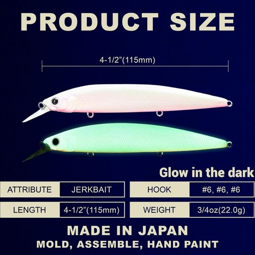 LUCKY CRAFT Surf Pointer 115MR - Saltwater Fishing Lures for Halibut & Striped Bass